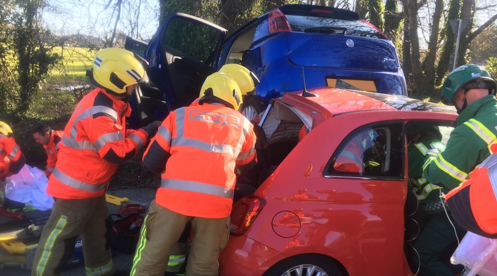 Four people hospitalised after serious car crash