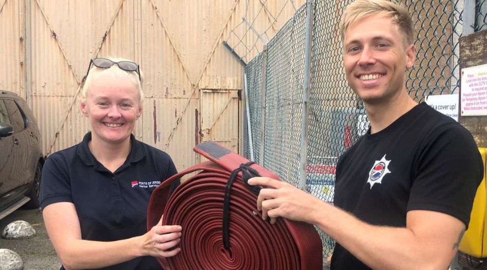 Old fire hoses 'roped' back into service at harbour
