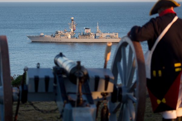 British warship and Jersey Militia exchange friendly fire