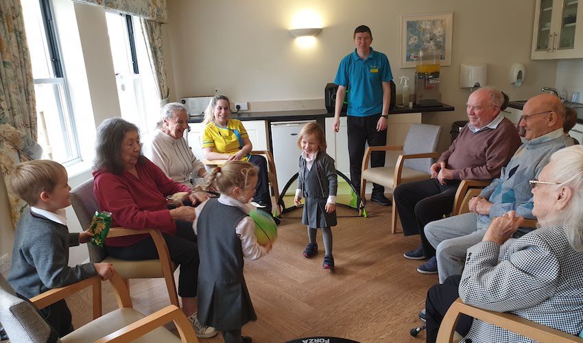 WATCH: Playtime as nursery children join care home