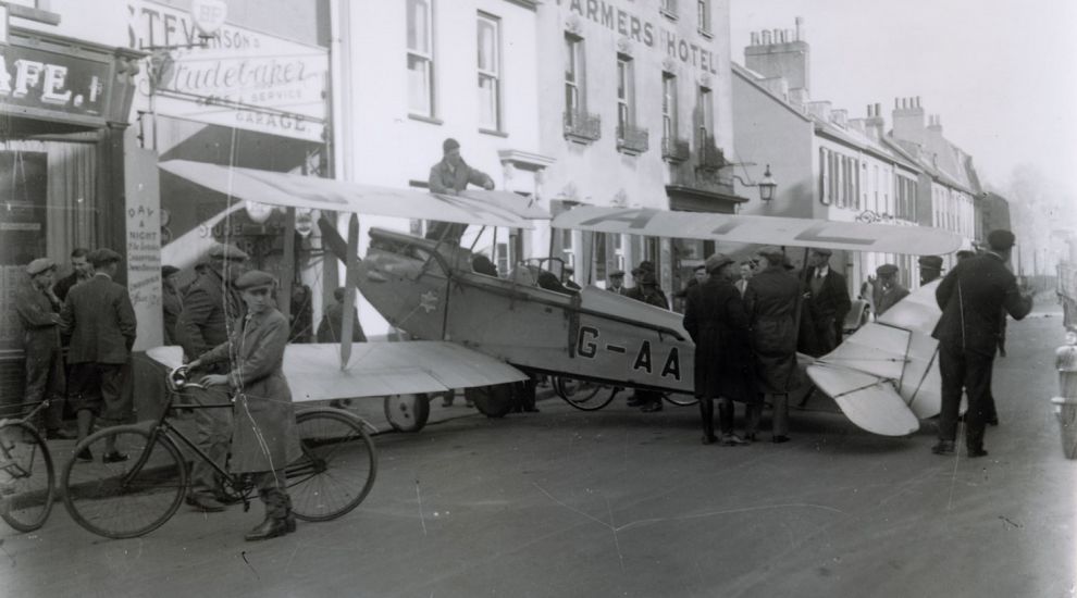 LOOKING BACK: RAF pilot stops at Jersey petrol station to refuel plane