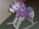 Mauve Plush Toddlers Rocking Horse 