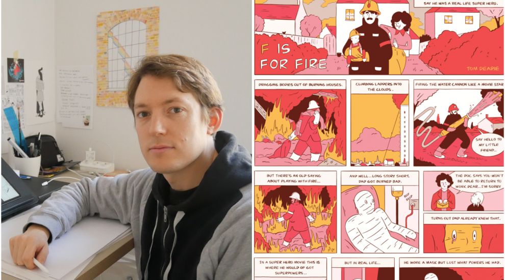 WATCH: Jersey comic artist's touching firefighter story wins global award