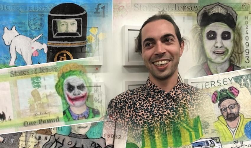 Jersey's Banksy? Graffitied banknotes get local artist noticed