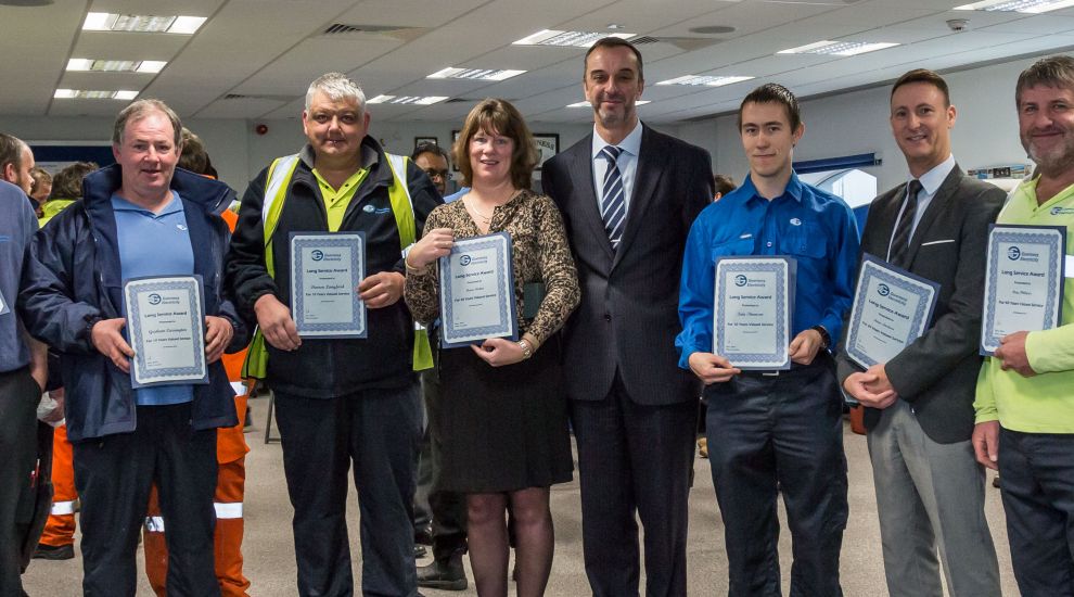Awards celebrate long service at Guernsey Electricity