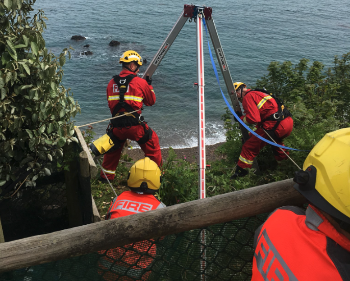 Cliff rescue underway at Bonne Nuit