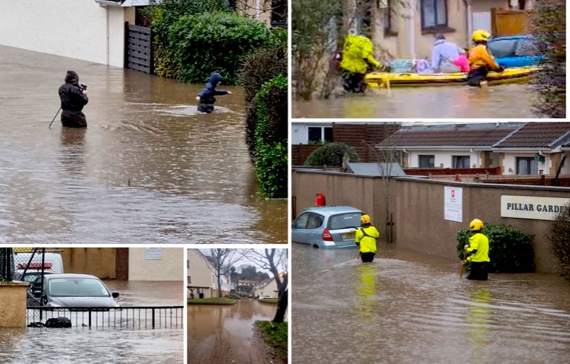 WATCH: Homes left without electricity as heavy rain causes flash floods
