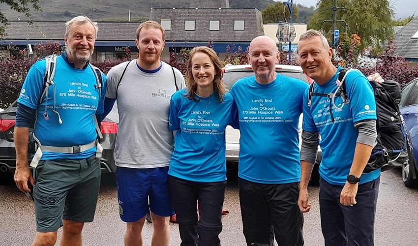 Hospice CEO joins walkers for final 230 miles to help raise funds for the charity