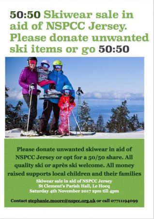 Ski and après ski wear wanted for Ski sale in support of NSPCC Jersey 