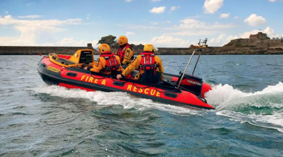 Two men pulled from St Aubin's bay after yacht sinks