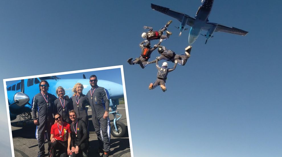Jersey's formation skydiving team strikes gold in first competition