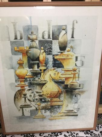 Framed chess picture 