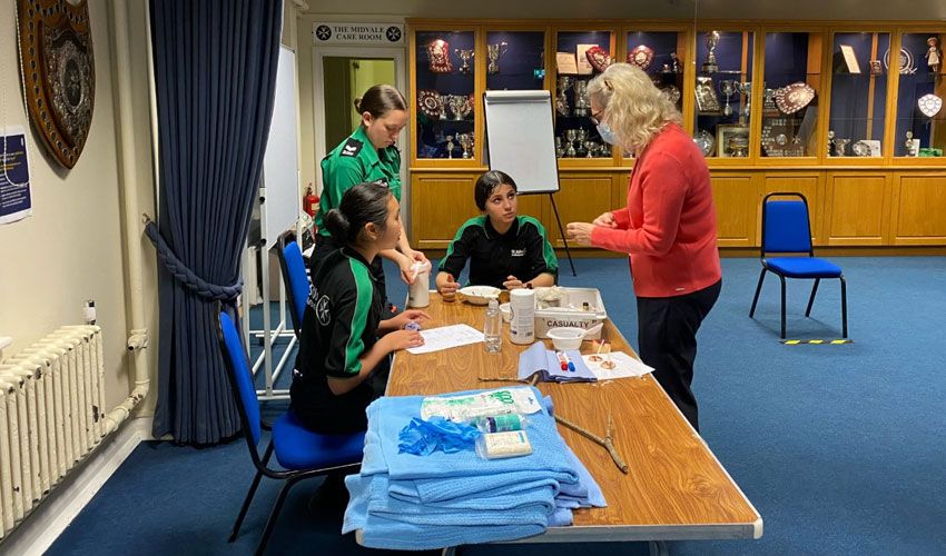 Lady Dalton visits St John Ambulance youth unit