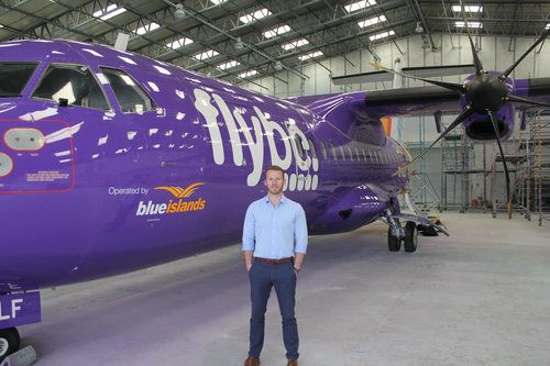First Blue Islands aircraft in Flybe livery
