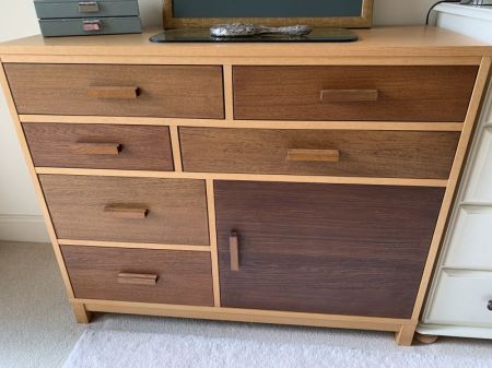 superb quality Laura Ashley chest of drawers and bedside cabinets, solid woods 