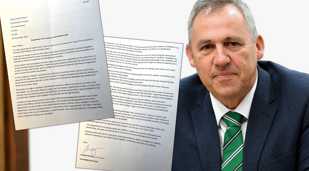 IN FULL: Constable Andy Jehan's resignation letter... and the Chief Minister's response