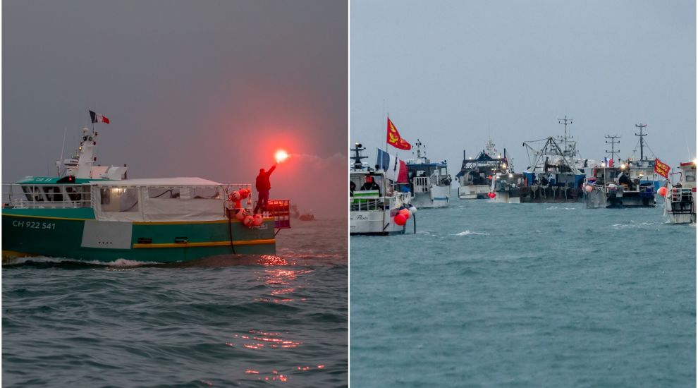 IN PICTURES: Furious French fishermen enter Jersey's harbour