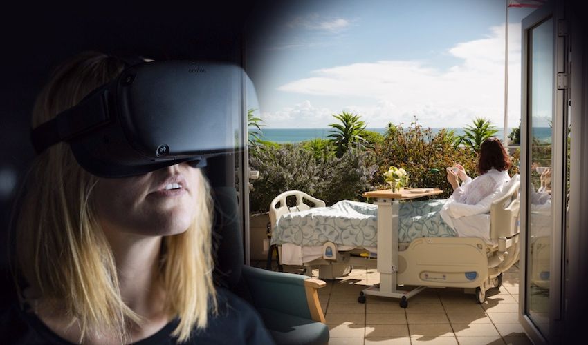Virtual reality trial for end of life care patients