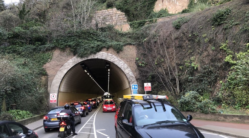 Tunnel closed as Police bring man to safety