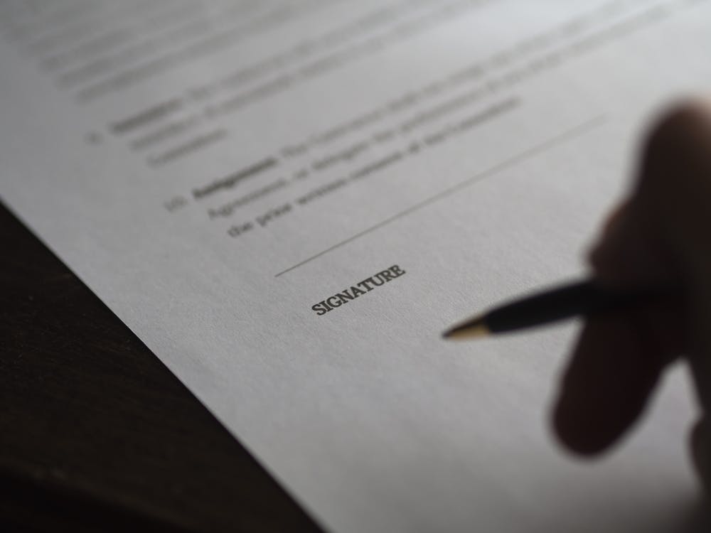 sign signature contract form document pen write innovation fund