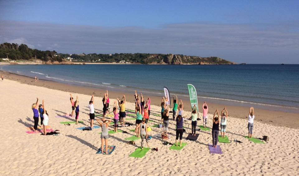beach yoga exercise Kalimukti