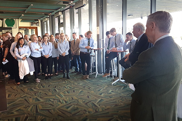 Lt Governor speaking to Raiders