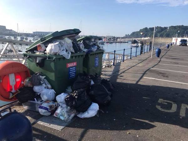 rubbish bins