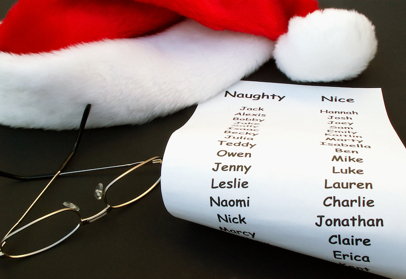 shutterstock Santa Claus Father Christmas naughty nice list