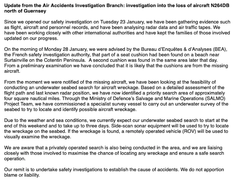 aaib Sala statement