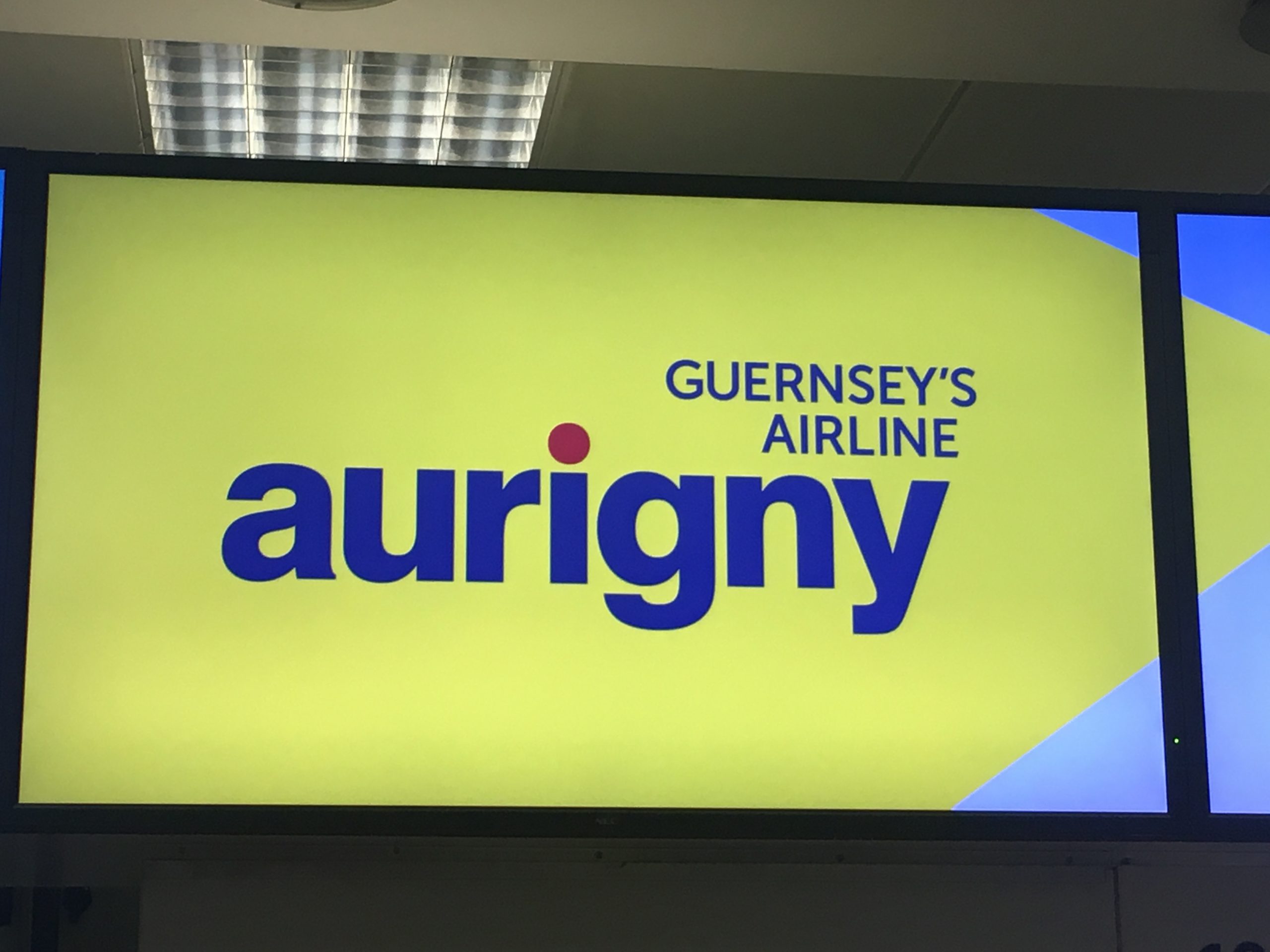 aurigny board at Gatwick