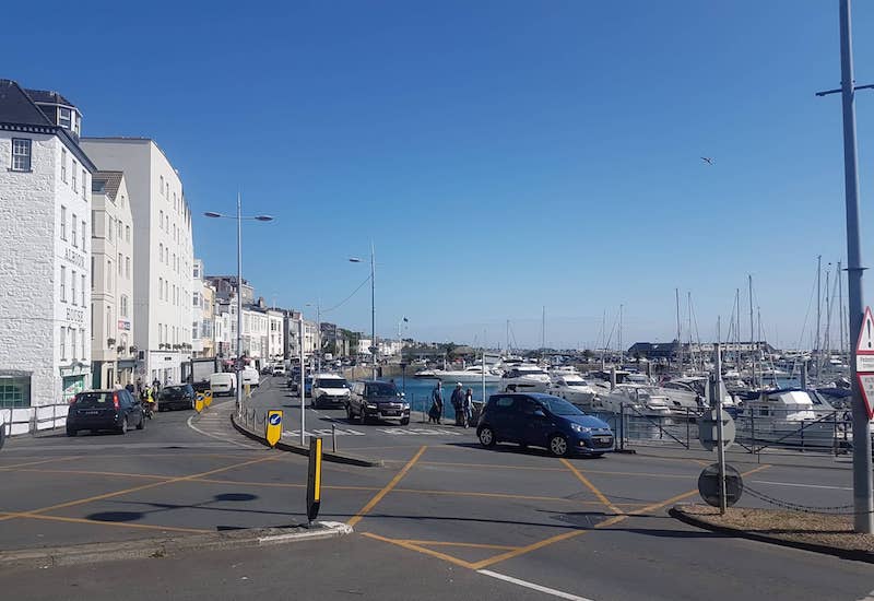 St Peter Port town traffic