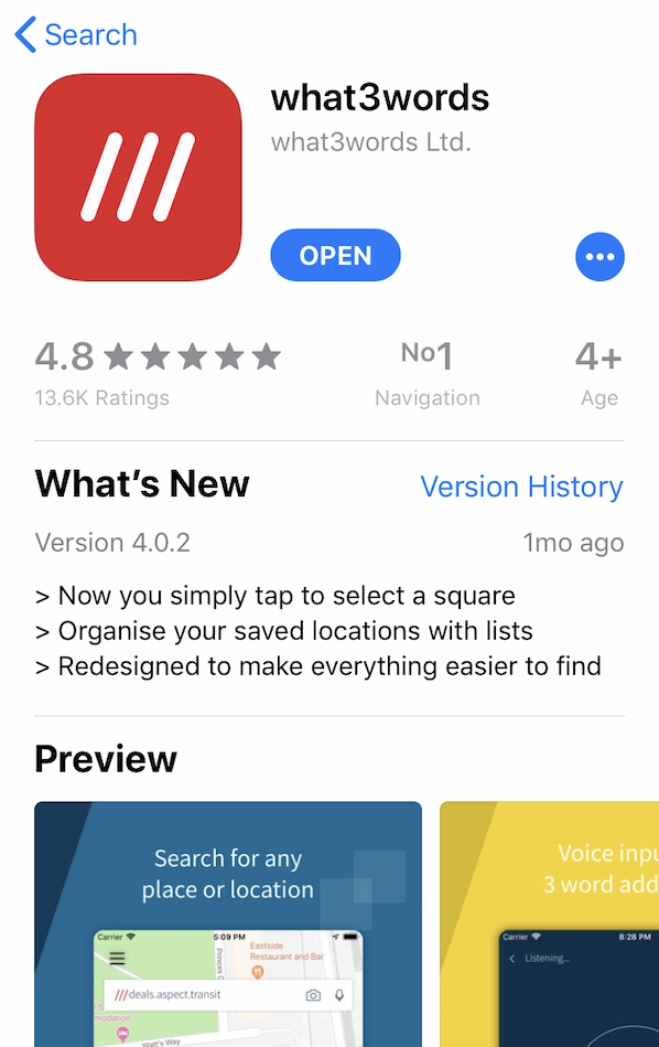 What3Words app