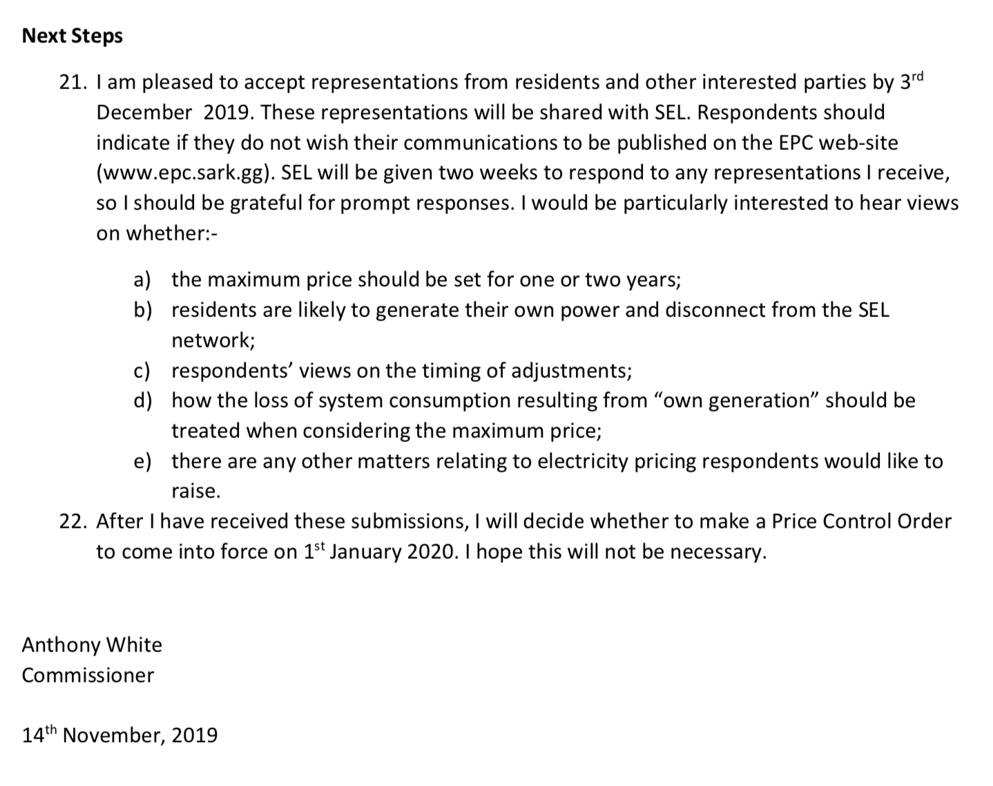 sark statement