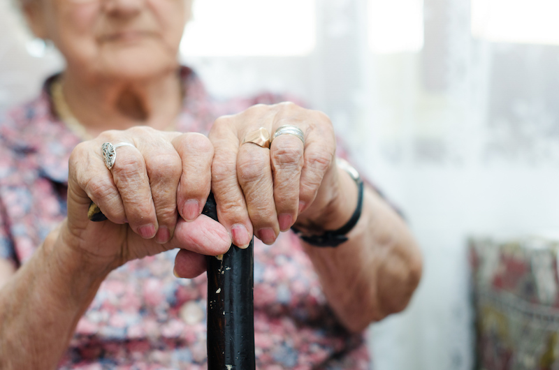 Shutterstock old lady walking stick