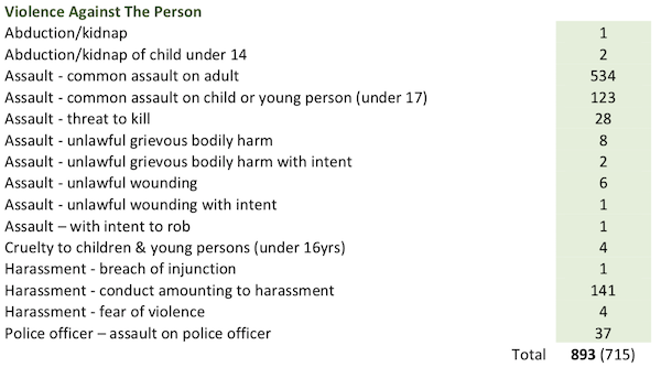 violent crimes 2019 annual report BLE