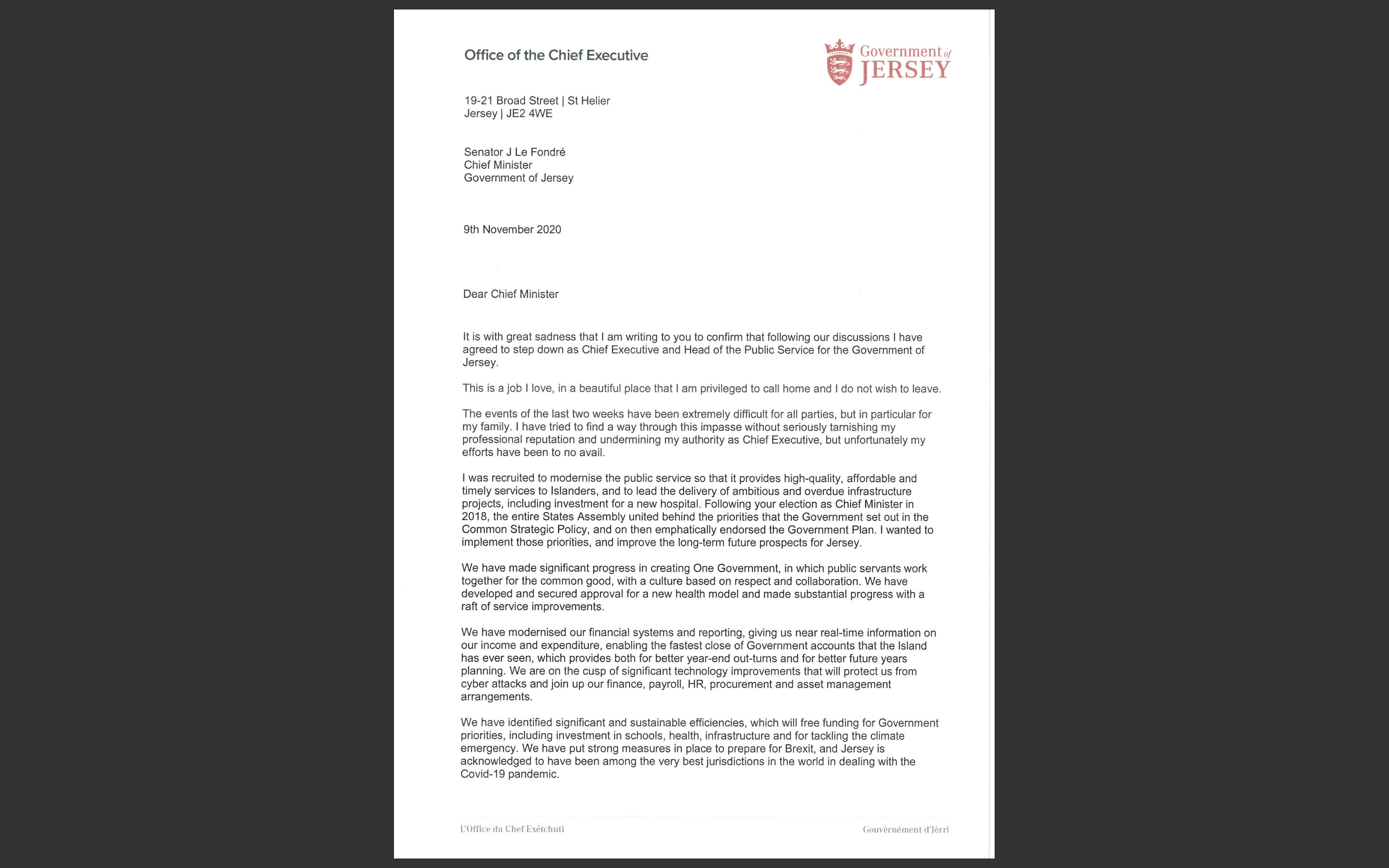 Parker Letter