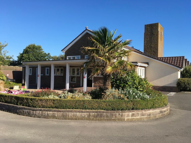 Exterior of the crematorium at Overdale