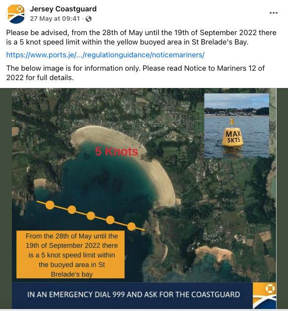 St Brelade Bay five knot speed limit.png