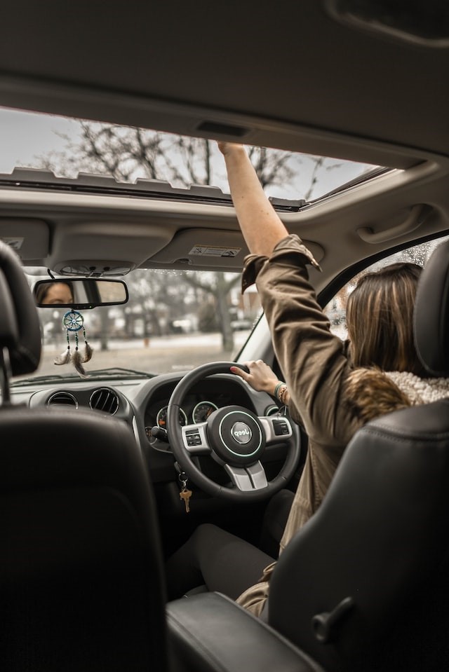 driving car driver woman caraoke