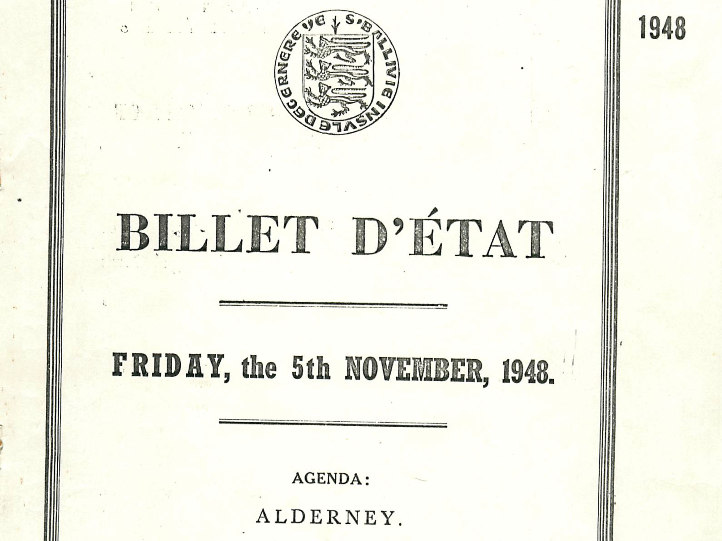 Alderney guernsey 1948 agreement