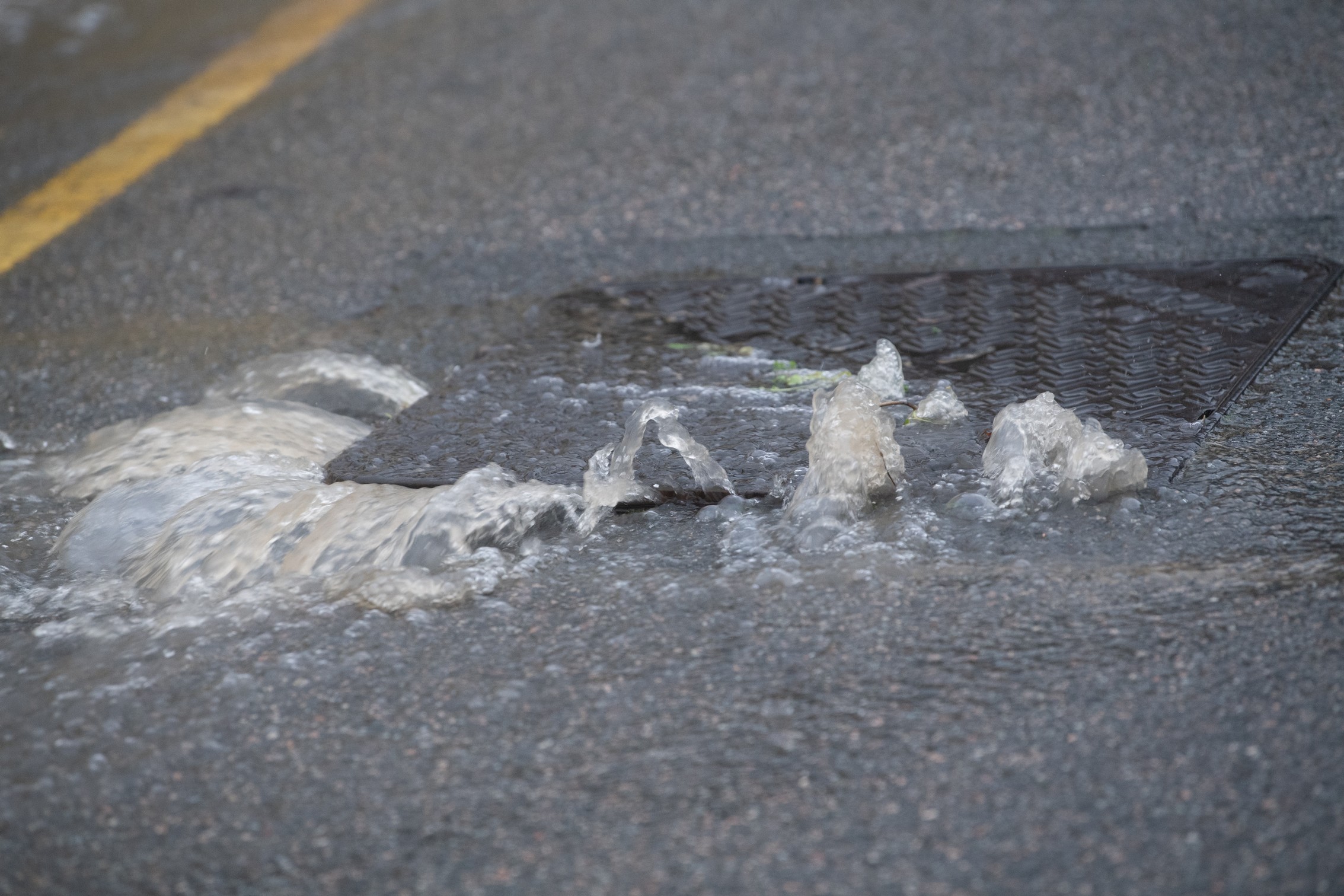 Grands Vaux Flooding: Drain at Les Ruisseau - CREDIT: Jon Guegan