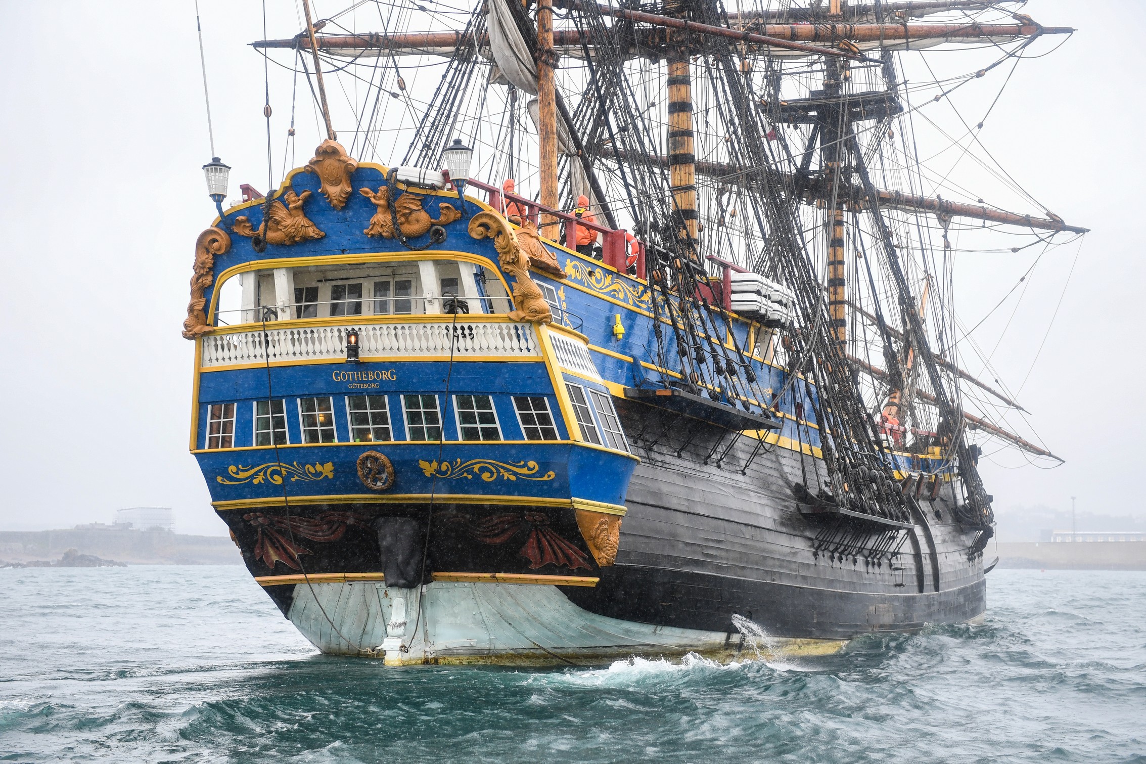 The Götheborg arriving into Jersey Harbour. Picture: DAVID FERGUSON