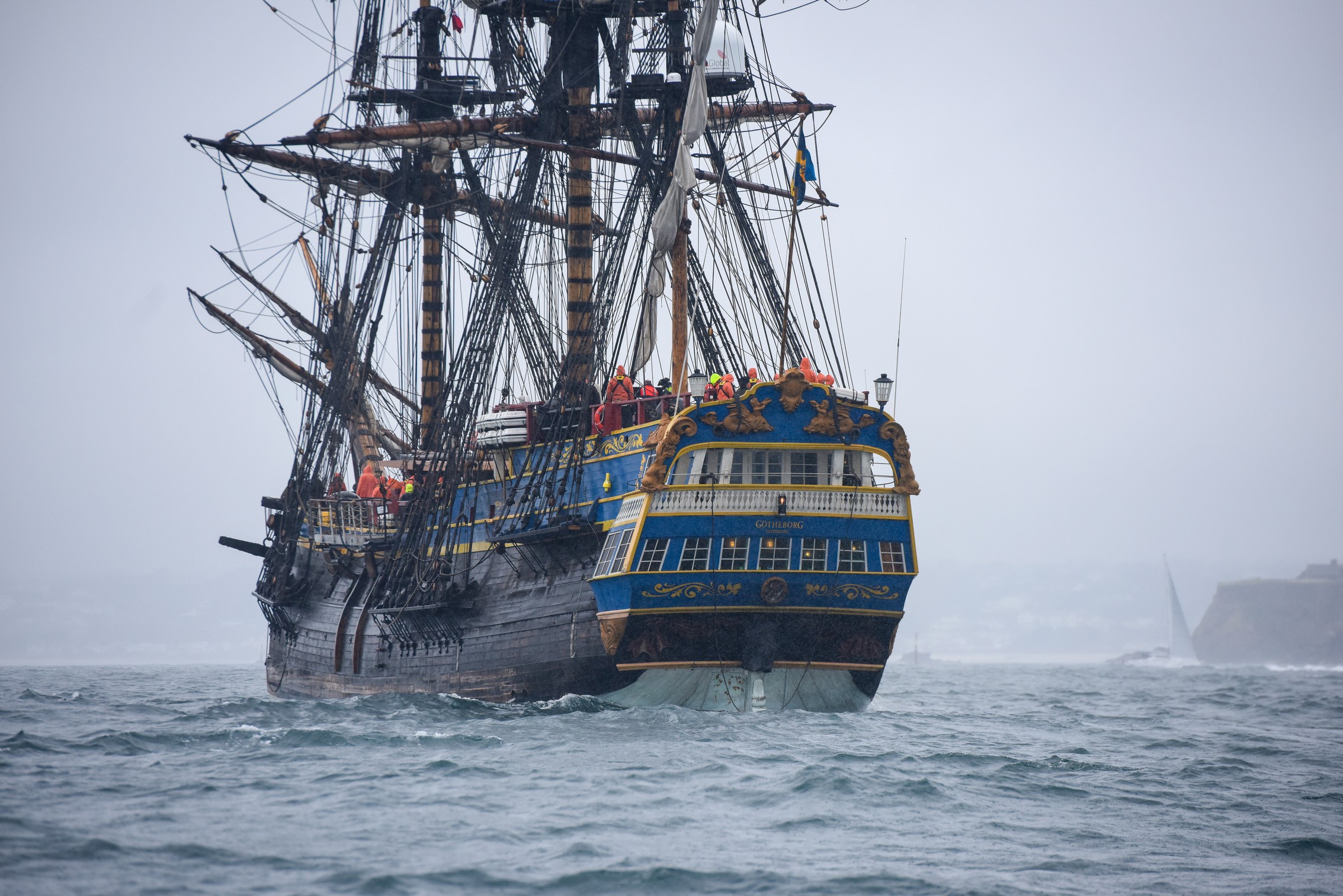 The Götheborg arriving into Jersey Harbour. Picture: DAVID FERGUSON