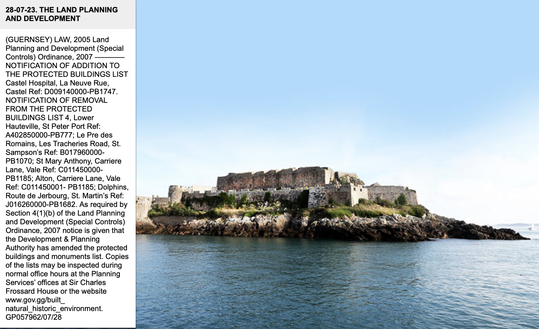 gazette de listed properties