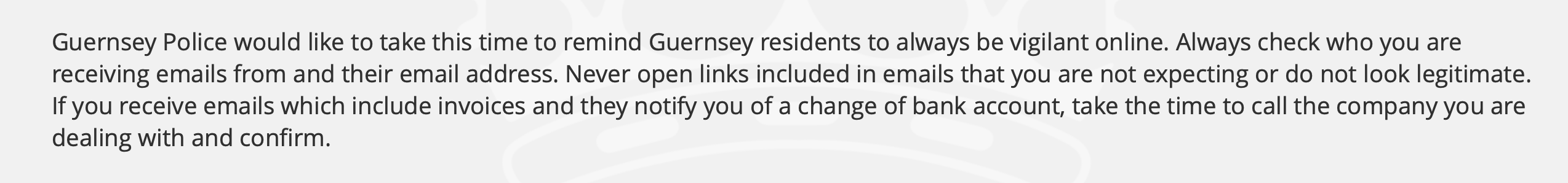 police scam advice