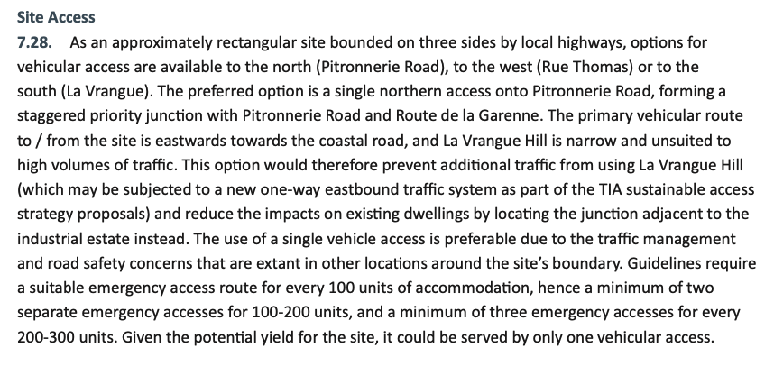 Pitronnerie road draft development framework