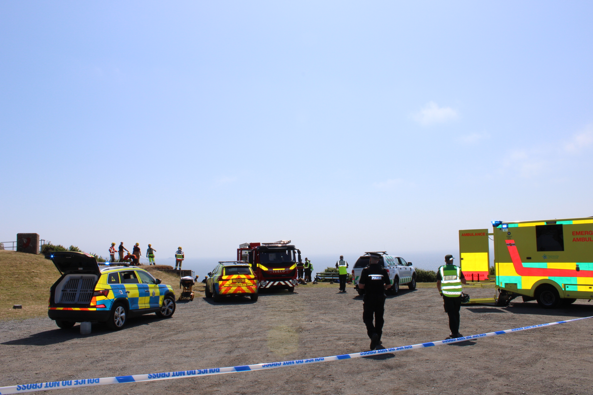 Jerbourg cliff rescue fire ambulance police