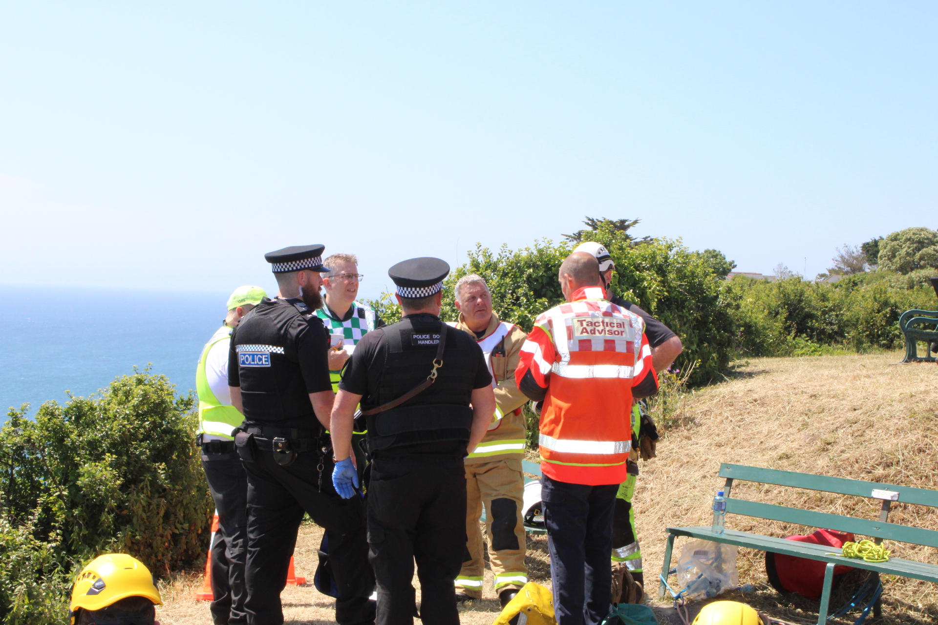 Jerbourg cliff rescue fire ambulance police