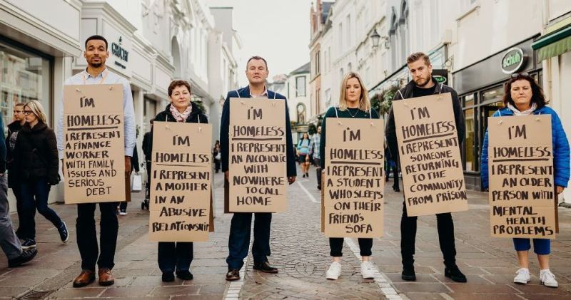 Volunteers posing as homeless people.