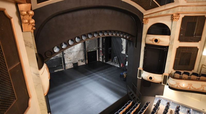 opera house stage after refurb seen from above